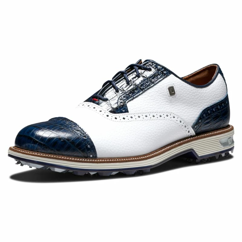 FootJoy Premiere Series Tarlow Golf Shoes - #53904 White / Navy - Image 2