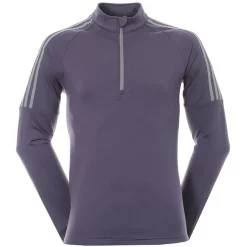 Adidas Golf Adidas 3 Stripes 1/4 Zip Sweatshirt - Purple