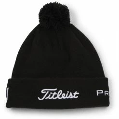 Fairway Golf UK Titleist Tour Pom Pom Golf Beanie Hat- Black